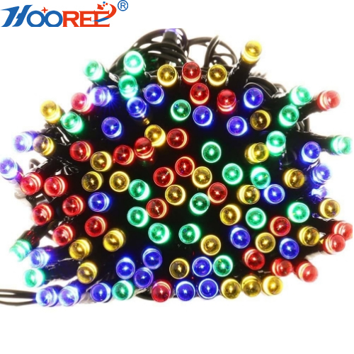 Hooree 17M 100LED Twinkle Light Новогоднее украшение Солнечный свет с 8 режимами