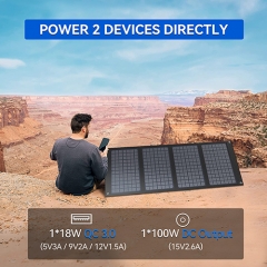 Складное зарядное устройство на солнечной панели 40 Вт, 60 Вт, 100 Вт