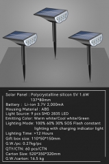 SL-503 9 LED Outdoor Solar Spot Light