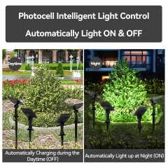 Luzes de caminho solar tipo split ao ar livre branco quente/branco frio/mudança de cor RGB para seu jardim, paisagem, caminho, quintal, pátio, iluminação de entrada de automóveis