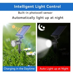 Refletor solar 25 LED para iluminação de jardim externo lâmpada de caminho de paisagem