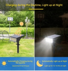 100 LED 4 Lighting Modes Solar Landscape Spotlights IP65 Waterproof for Garden, Yard, Pathway, House, Tree