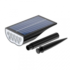 EU USA Patent Design 9 LED 9 Modes Outdoor Solar Landscape SpotLights, big solar panel with 120 degree adjustment