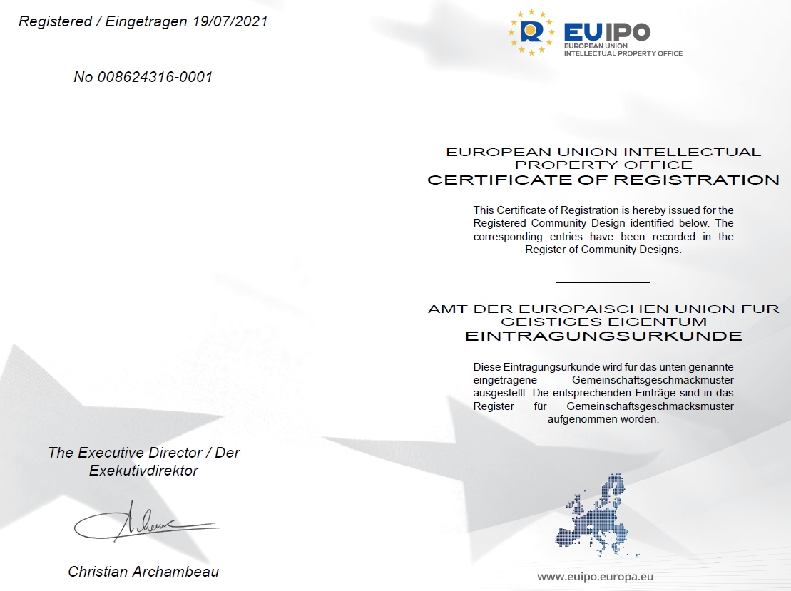 2021 EU Patent Design Approved for Hooree Solar Lights