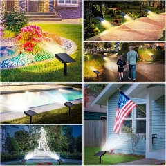 38 LED 4 Lighting Modes IP65 Solar LED Landscape Spot lights Waterproof for Garden,Yard, Pathway, Flag, Tree, Security, Christmas, Halloween, Party