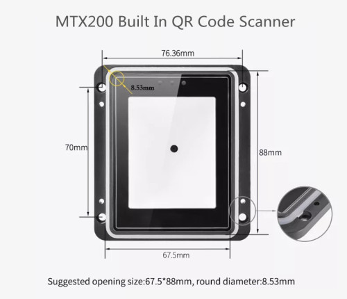 Embedded QR Code Scanner for Turnstile