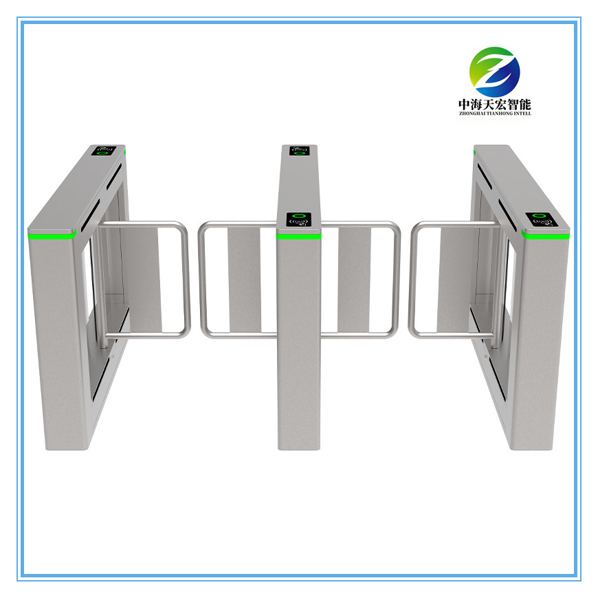 Pedestrian Access Control Swing Barrier Turnstile with Integrated Facial Recognition System