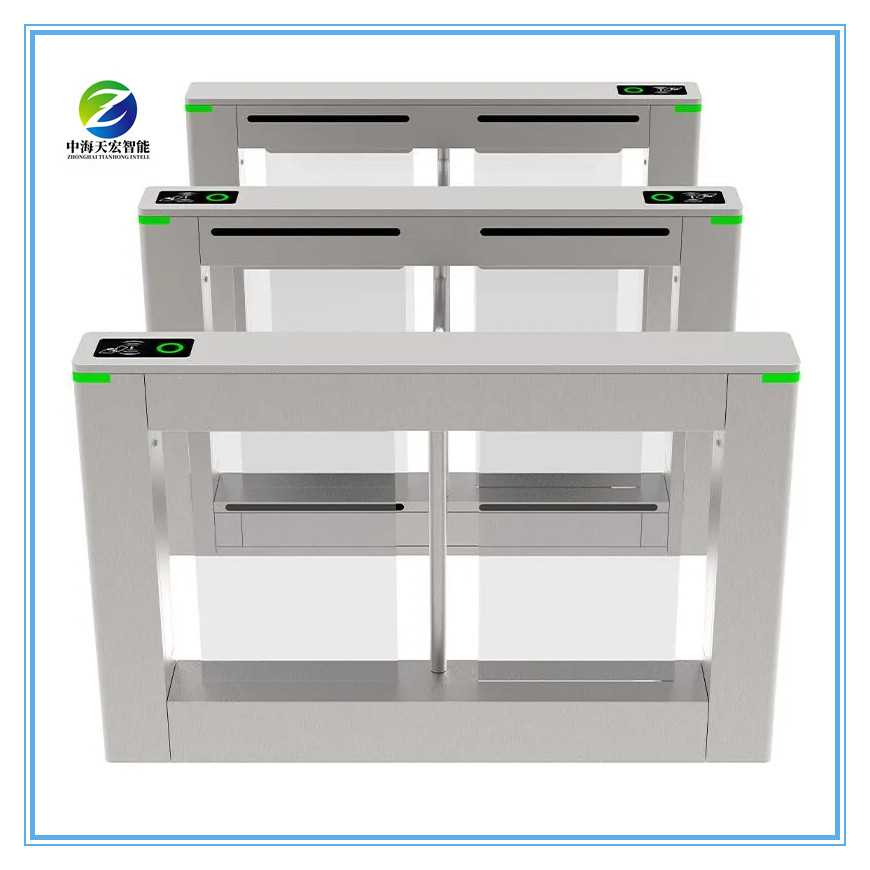 Pedestrian Access Control Swing Barrier Turnstile with Integrated Facial Recognition System