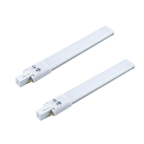2-pack 8W G23 2-Pin LED Bulb 180 Degrees 18W Compact Fluorescent Lamp Equivalent Horizontal Plug G23 LED PL Retrofit Lamps (Remove/bypass the Ballast)