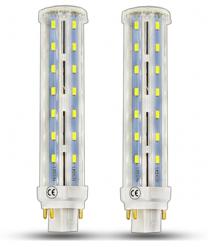 Bonlux G24Q Base LED Bulb 12W GX24Q 4 Pin LED PL Corn Light Lamps GX24(G24) LED Lights 26W Compact Fluorescent Lamp Replacement (Remove the Ballast)