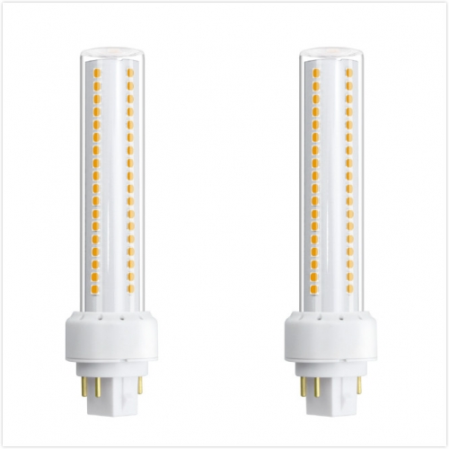 Bonlux 12W LED GX24Q 4-pin Base Light Bulb 26W CFL/Compact Fluorescent Replacement GX24/G24Q LED PL Retrofit Lamp 360 Degree Beam Angle (2-Pack)