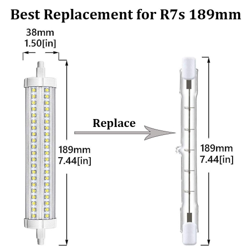 Bonlux R7s LED Bulb 189mm 30W Slim,Double Ended J189 R7s 189mm Tungsten Halogen Floodlight Bulb 750W for Flood Light Not Dim