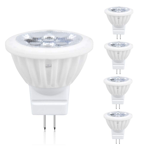 Lustaled Dimmable LED MR11 GU4 Light Bulbs G4/GU4 Bi-Pin Base LED Bulb 4W Ceramic LED Spotlight Lamp 35W Halogen Replacement(4-Pack)