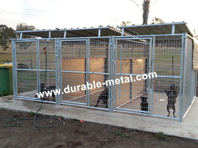 3-Run Weld Mesh Dog Kennels