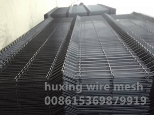 3D Bending Weld Mesh Panel Security Garden Fence AkzoNobel Black PVC Powder Coating