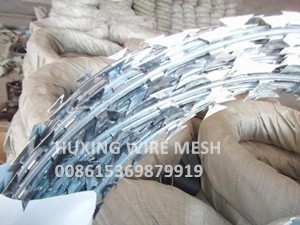 Hot Dipped Galvanized Blade Razor Barbed Wire Coil Concertina Razor Wire