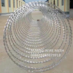 Hot Dipped Galvanized Blade Razor Barbed Wire Coil Concertina Razor Wire