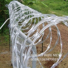 Hot Dipped Galvanized Blade Razor Barbed Wire Coil Concertina Razor Wire