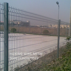 Welded V Mesh Fence Panel Industrial Security Fencing D Shape Post