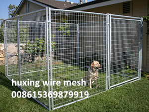 Galvanized Modular Kennels Welded Wire Mesh Dog Run Enclosure 