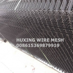 3D Bending Weld Mesh Panel Security Garden Fence AkzoNobel Black PVC Powder Coating