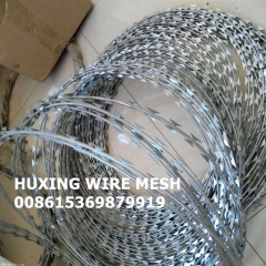 Hot Dipped Galvanized Blade Razor Barbed Wire Coil Concertina Razor Wire