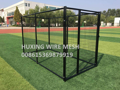 10FT x 5FT x 6FT Black Coated Portable Modular Weld Wire Mesh Dog Run Kennels