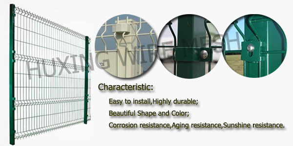 3D PVC Powder Coated Curved Metal Fence Welded Wire Mesh Security Perimeter Fence