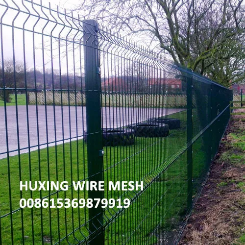 Finished 3D PVC powder coated curved metal fence welded wire mesh panel