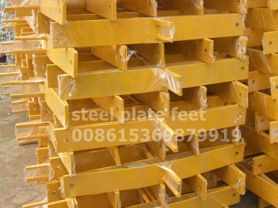 powder coated portable construction fence steel plate feet