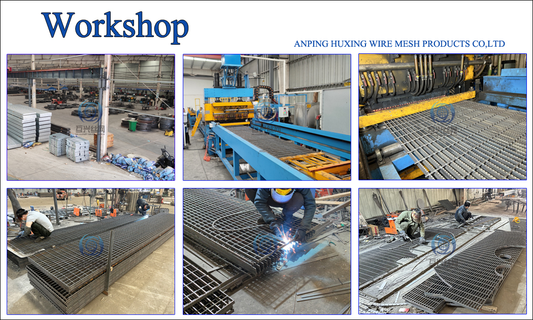 Heavy Duty Standard Size Carbon Steel Metal Iron Industrial Grating Platform Non Slip Galvanized Steel Grating for Safe Floor Walkways