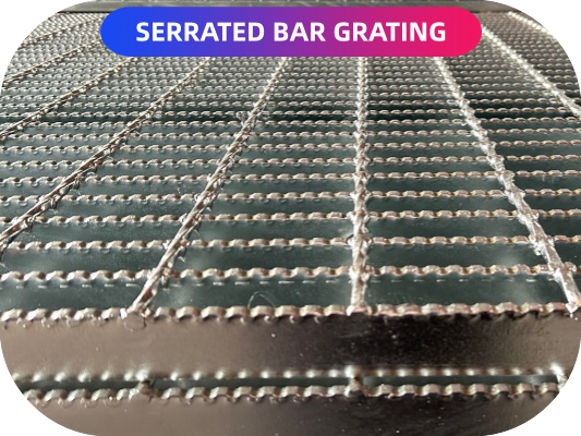serrated bar steel grating