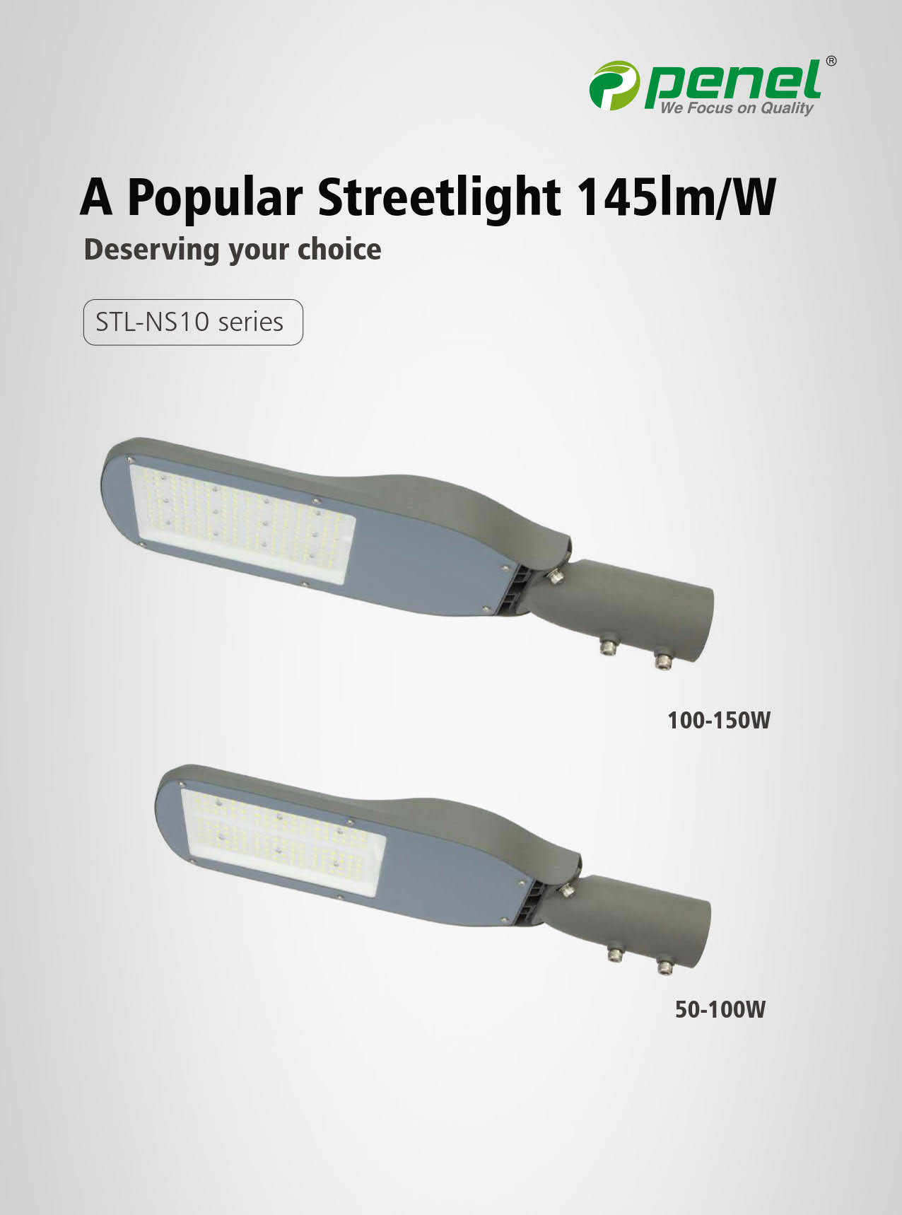 Datasheet of STL-NS10 ( a popular LED Streetlight 145lm/w from PENEL)