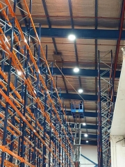 PENEL 150W LED High Bay lights were used in a warehouse at 14m height in 2023 in Indonesia