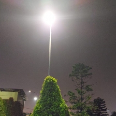 PENEL Integrated Solar LED Streetlights were lighting up at night in 2022 in Indonesia