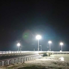 A harbour used PENEL 200Watt LED Flood lights in 2024 in Myanmar