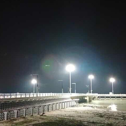 A harbour used PENEL 200Watt LED Flood lights in 2024 in Myanmar