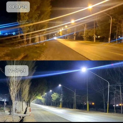 PENEL Street lights significantly improved the road lighting in Argentina (Before /After)