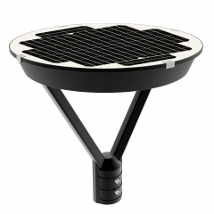 2025 Popular all in one post-top elegant Solar LED Garden light with MPPT controller