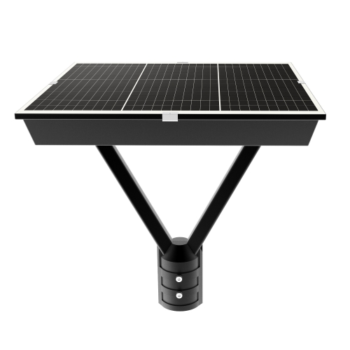 2025 New integrated post-top Solar LED Garden light with MPPT controller