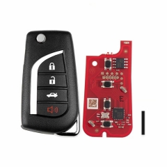 AK067060 Xhorse VVDI Key Tool VVDI2 Wire Flip Remote Key 3+1 Button Toyota Type XKTO12EN