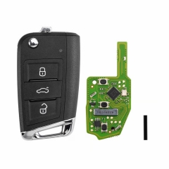 AK067130 Xhorse VVDI Key Tool VVDI2 Flip Smart Remote Key 3 Buttons MQB VW Type XSDM04EN
