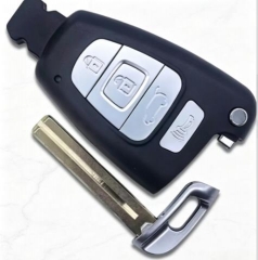 AS020110 For Hyundai 3+1 Buttons Smart Car Remote Key Shell With Emergency Blade Key, No Circuit Board No Chip Replacement Fob Housing