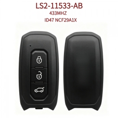 AK018164 Suitable for Ford 3-button smart remote key, 433MHz, ID47-Hitag3 NCF29A1X chip, part number LS2-11533-AB