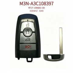 AK018165 Suitable for Ford 4-key smart key, 434MHz, ID49 chip, part number 164-R8393 RT1T-15K601-CB, FCC ID M3N-A3C108397