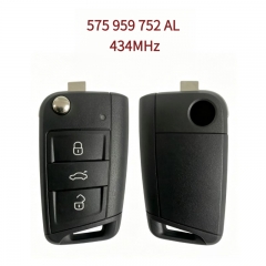 AK001156 Suitable for SEAT 3-button folding smart remote key, part number 575 959 752 AL, 434MHz