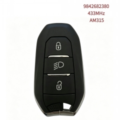 AK016051 Citroën 3-button smart remote key (Part No. 9842682380, 433MHz, AM315 chip)