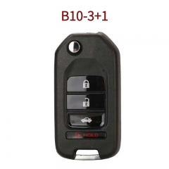 AK043121 KD B10‑3+1 Honda-style 3+1 Button Flip Remote Key Blank