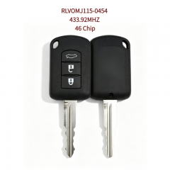 AK011051 Mitsubishi 3-Button Flip Remote Car Key (433.92 MHz, Chip 46, Part No. RLVOMJ115-0454)