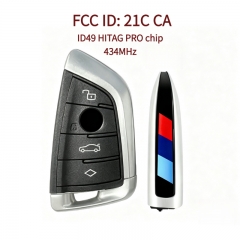 AK006102 Smart remote key suitable for BMW G-Series; 4-button, 434MHz, FCC ID: 21C CA, ID49 HITAG PRO chip